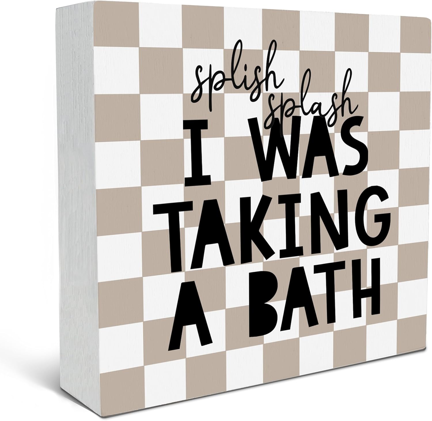 Kids Bathroom Quote Wood Box Sign Rustic Bathroom Decor