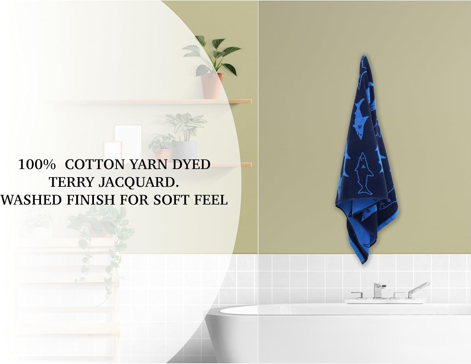 6-Piece bath towel set for kids