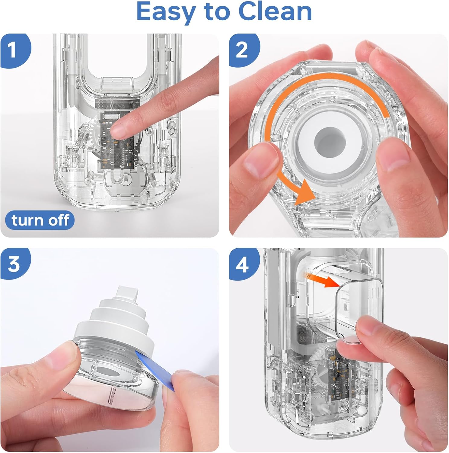 TuCao Smart Toothpaste Dispenser - Kids Toothbrush Organizer - Hands-Free Transparent