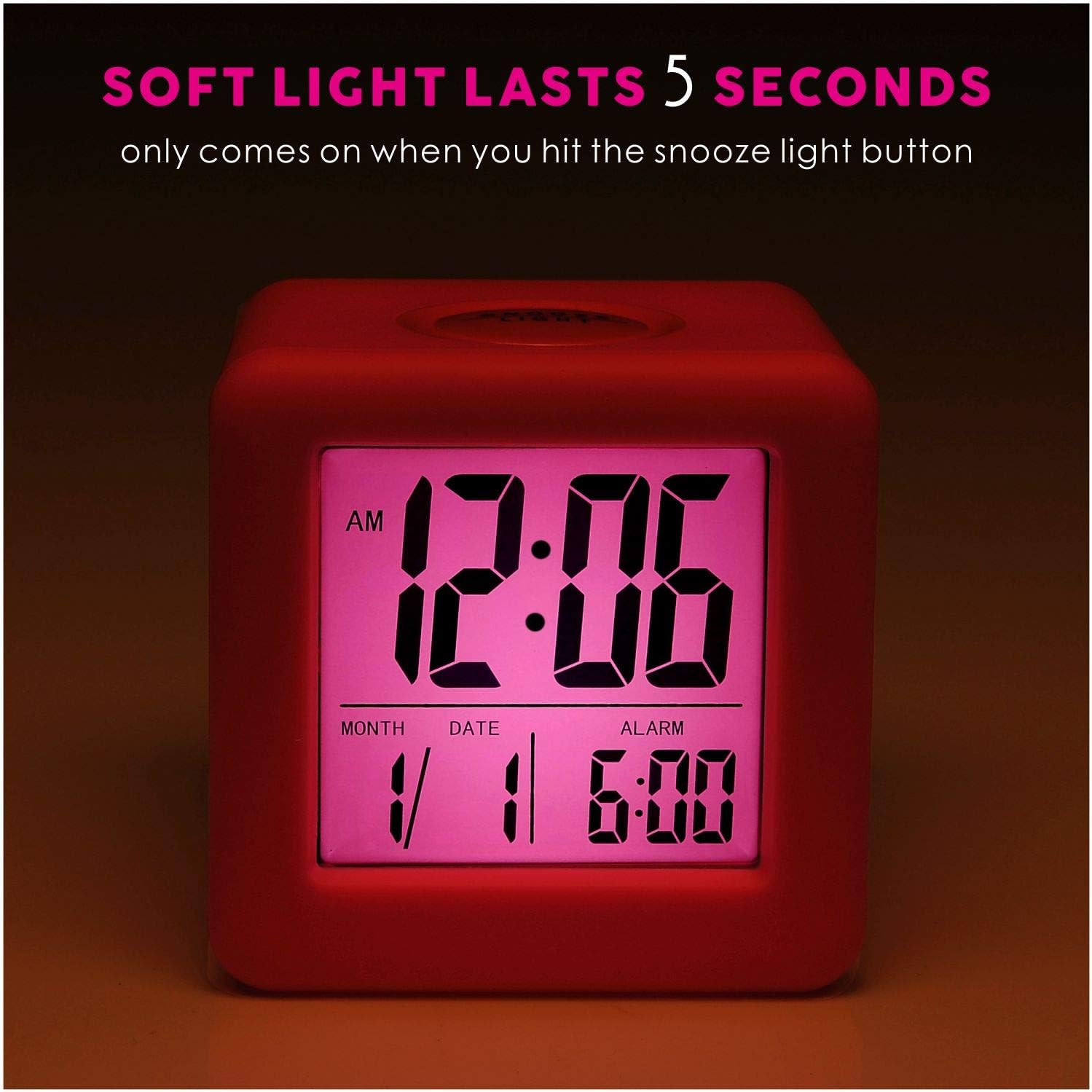 Plumeet Digital Kids Alarm Clock with Snooze