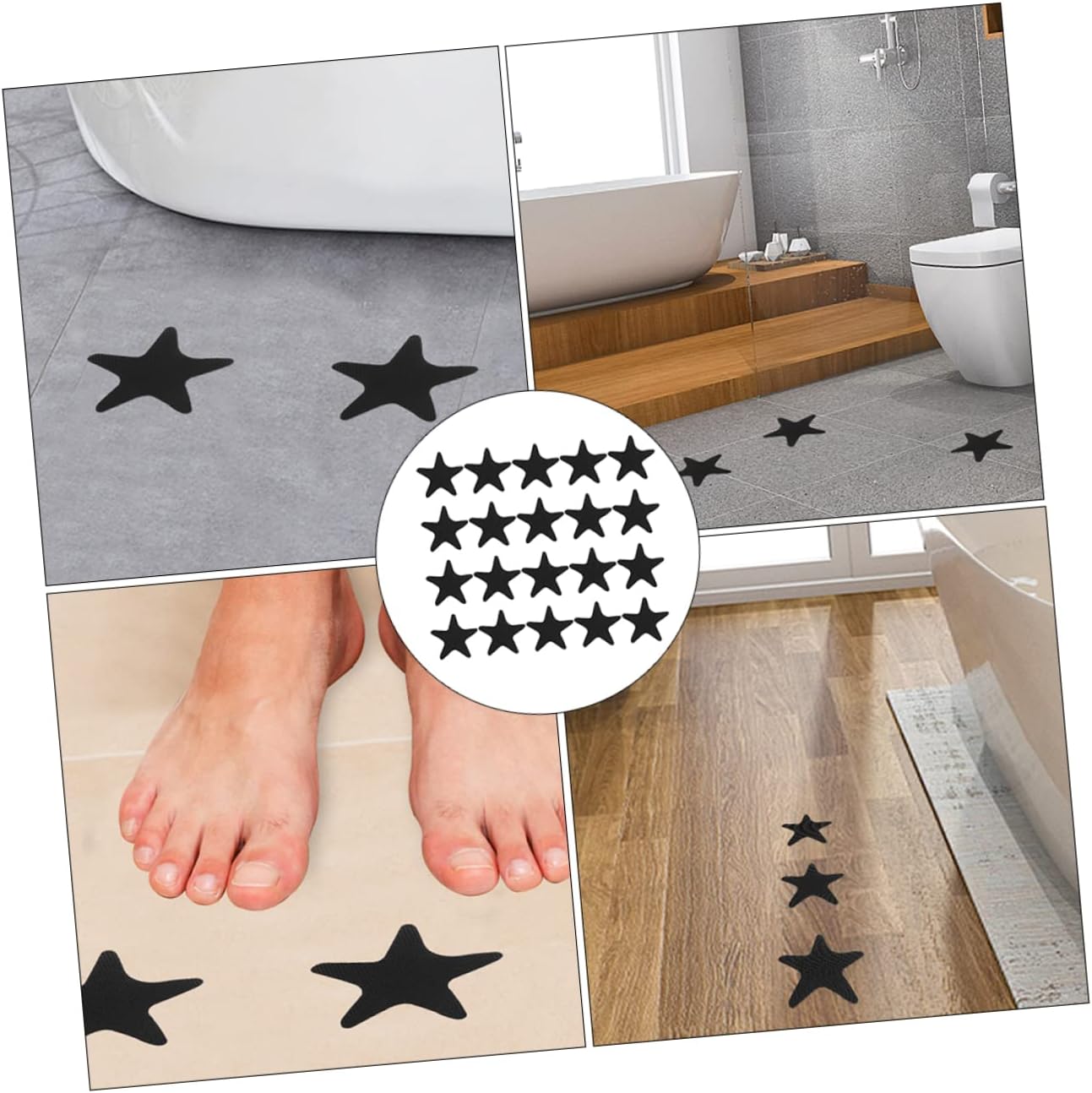 LIFKOME 40-Piece Non-Slip Bath Stickers for Elderly Safety