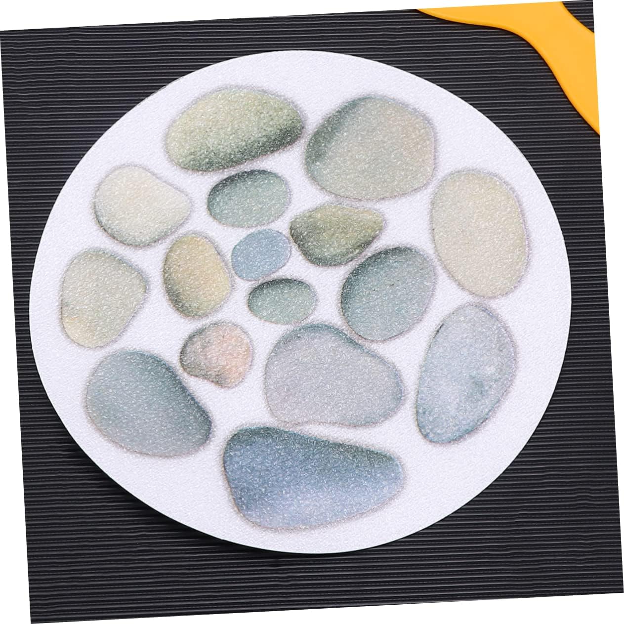 Happyyami 4 Pack Tub Anti Slip Stickers 15cm Stone Pattern Bath Mats Stickers