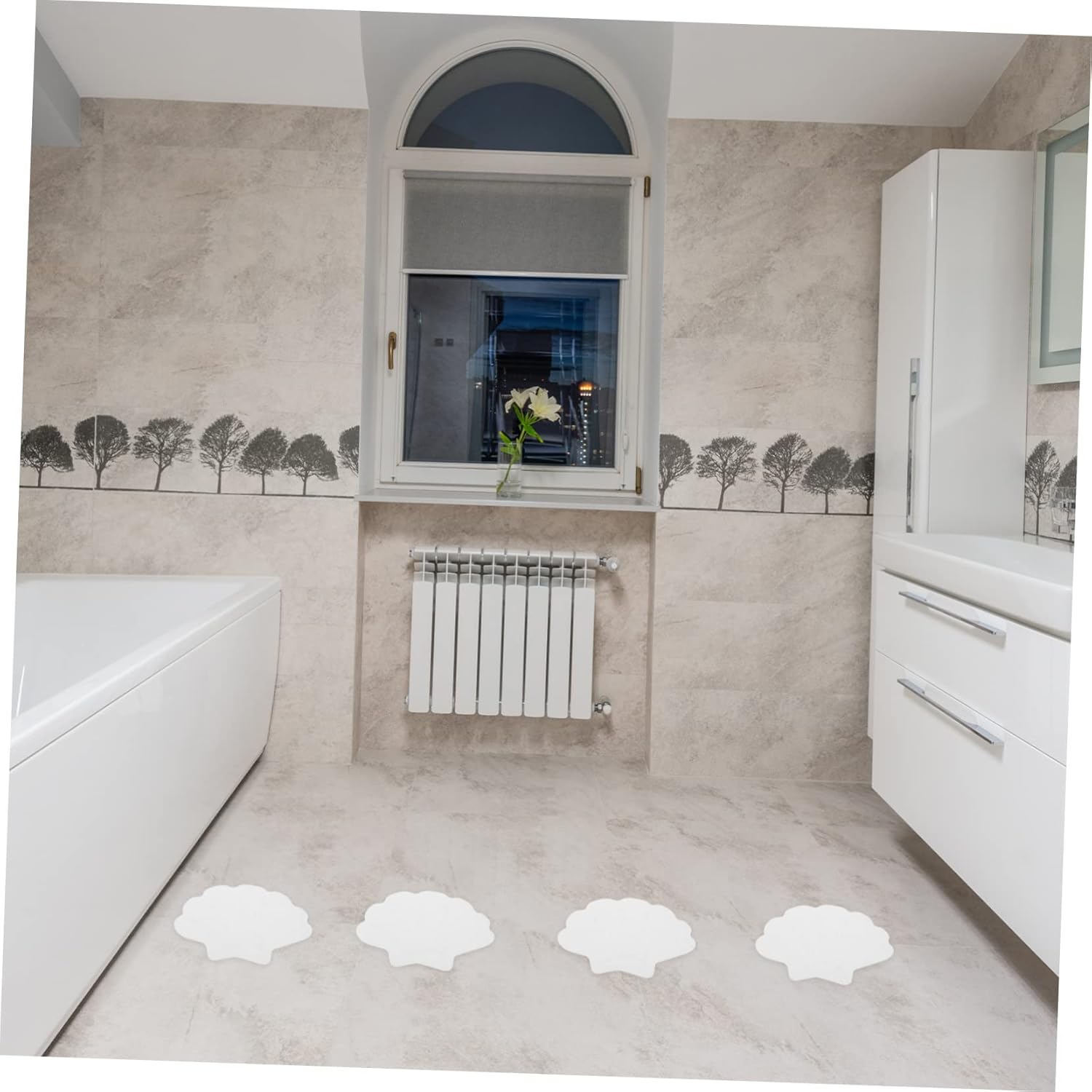Cabilock 1 Set Shell Shape Non Skid Bathtub Decals for Safety
