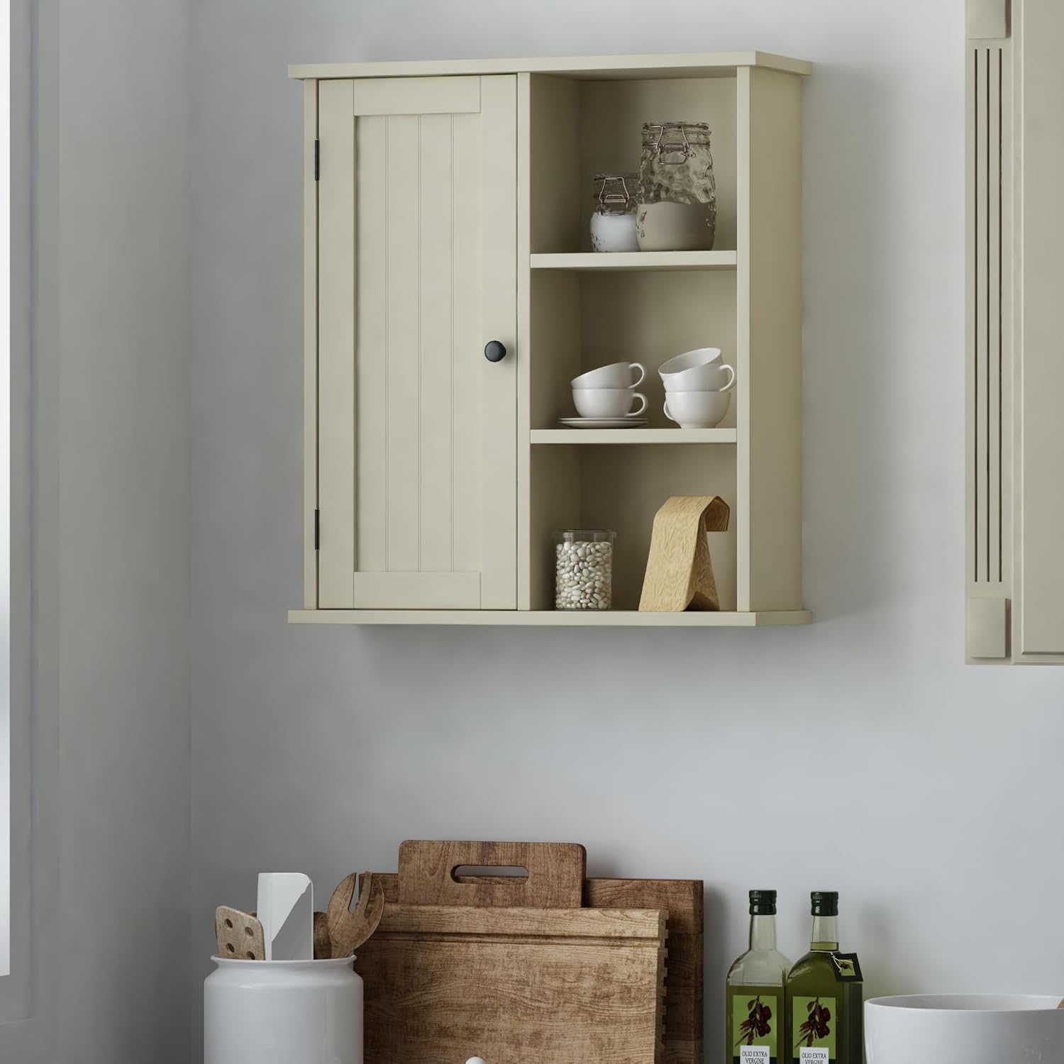 Treocho 3-Open-Shelf Medicine Cabinet