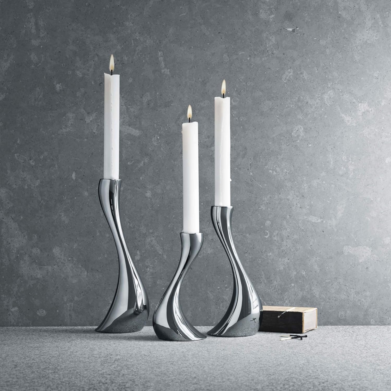 Georg Jensen Cobra Candle Holder Set