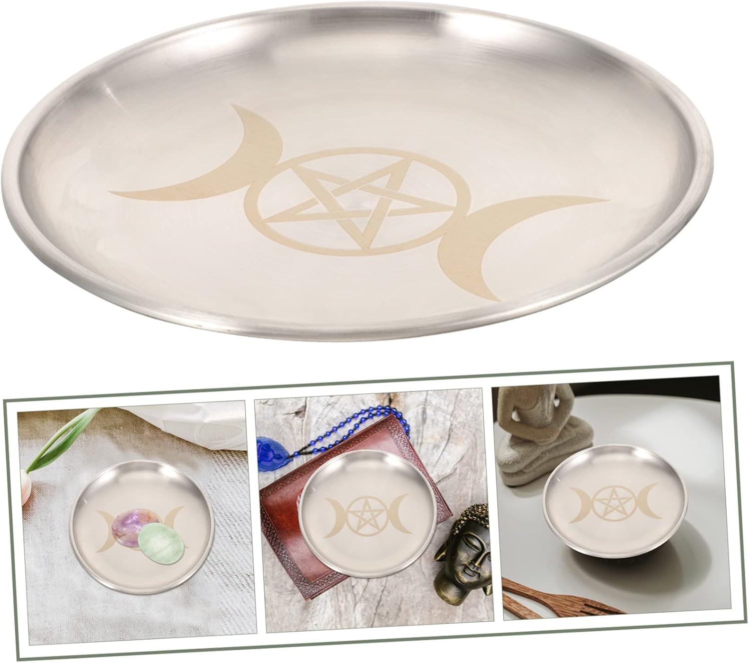 Pentagram Altar Candle Plate