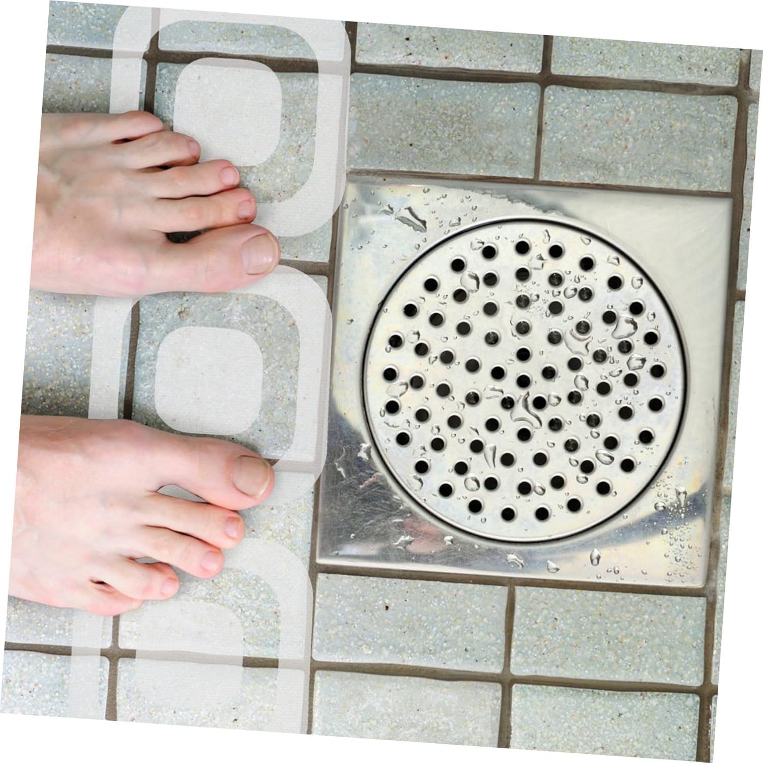 24Pcs Square Non Slip Bathtub Stickers for Safety Adhesive