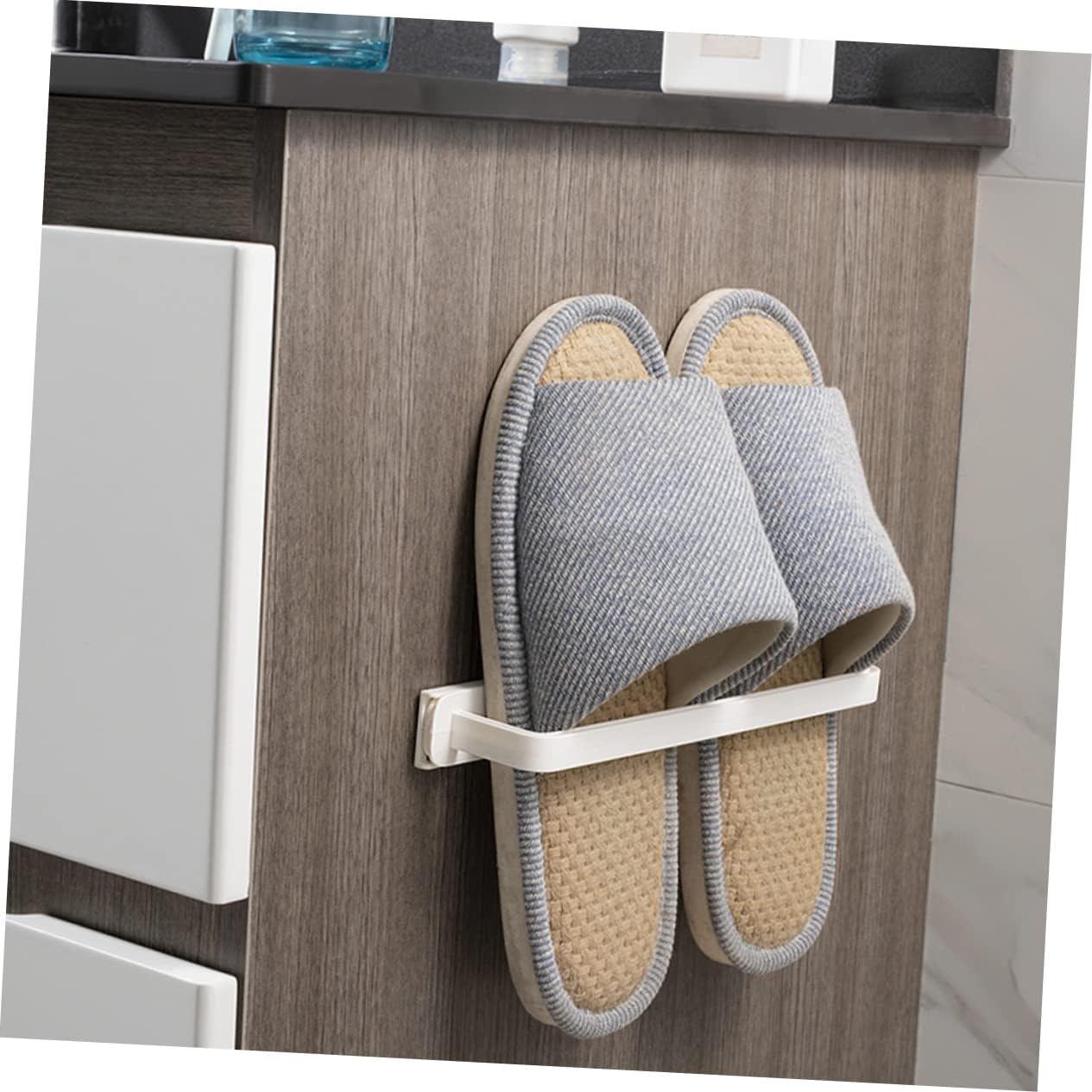 Luxshiny Adhesive Towel Holder for Bathroom Kitchen and Laundry
