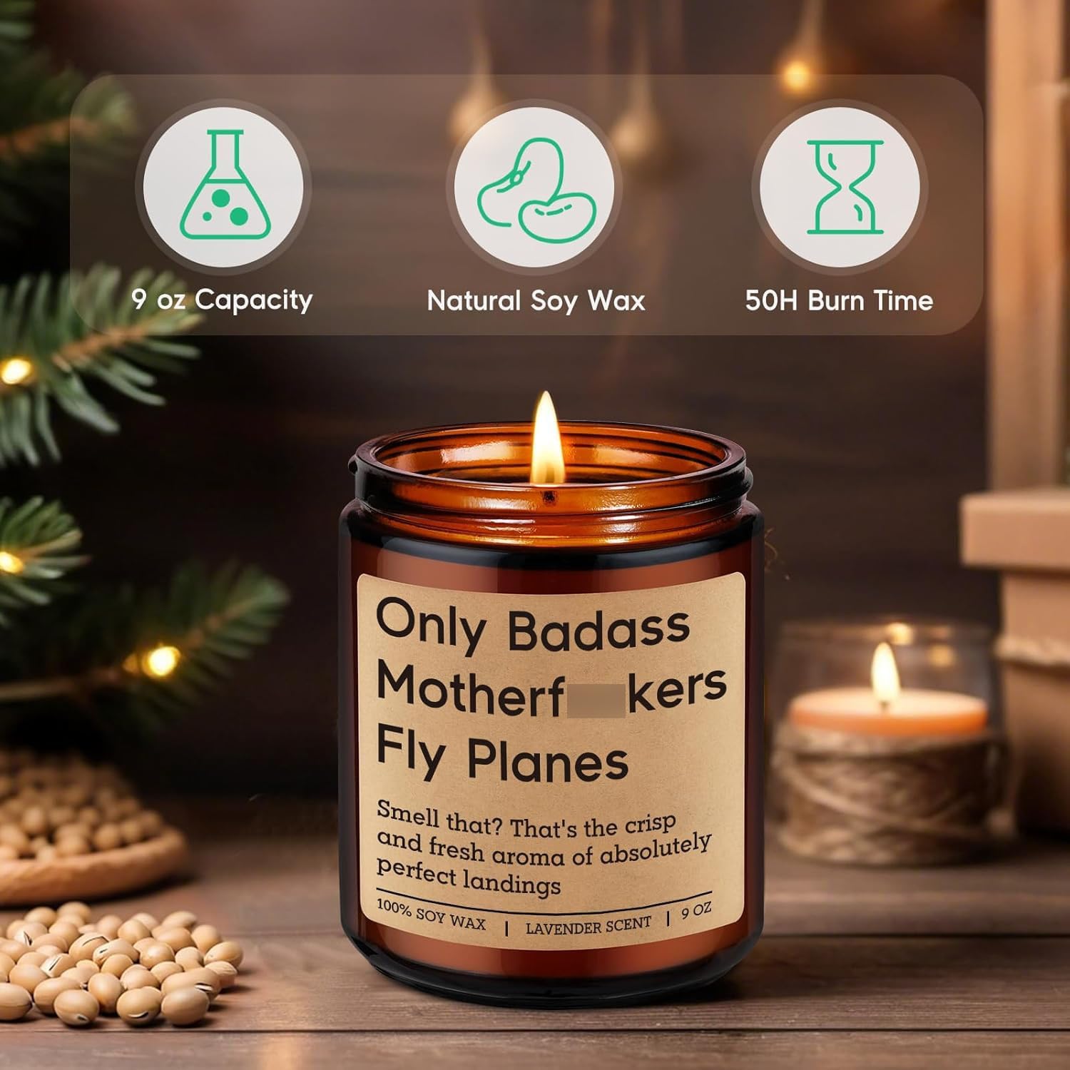 GSPY Scented Candle - Pilot Gifts for Men Women