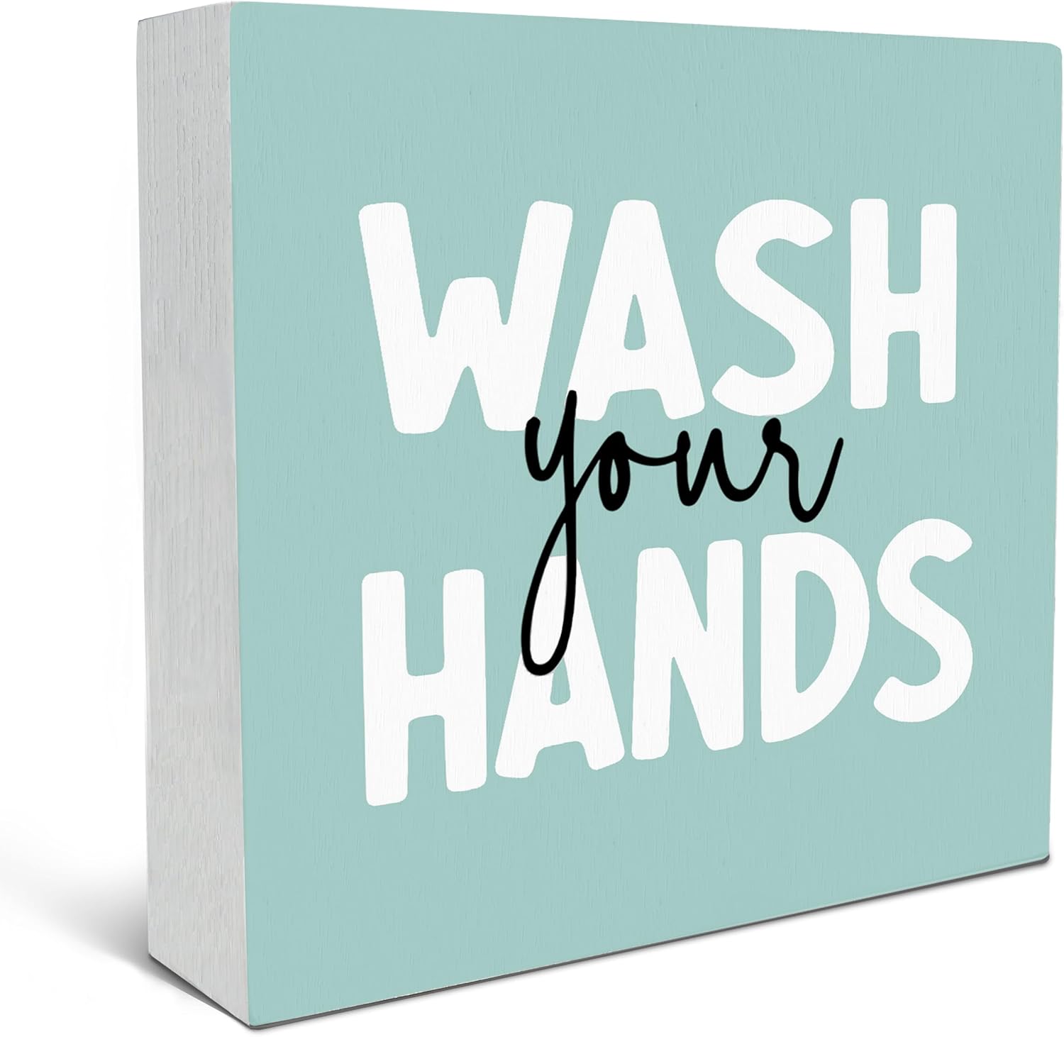 SRADMO Kids Bathroom Quote Wash Your Hands Get Ready to Wash Right