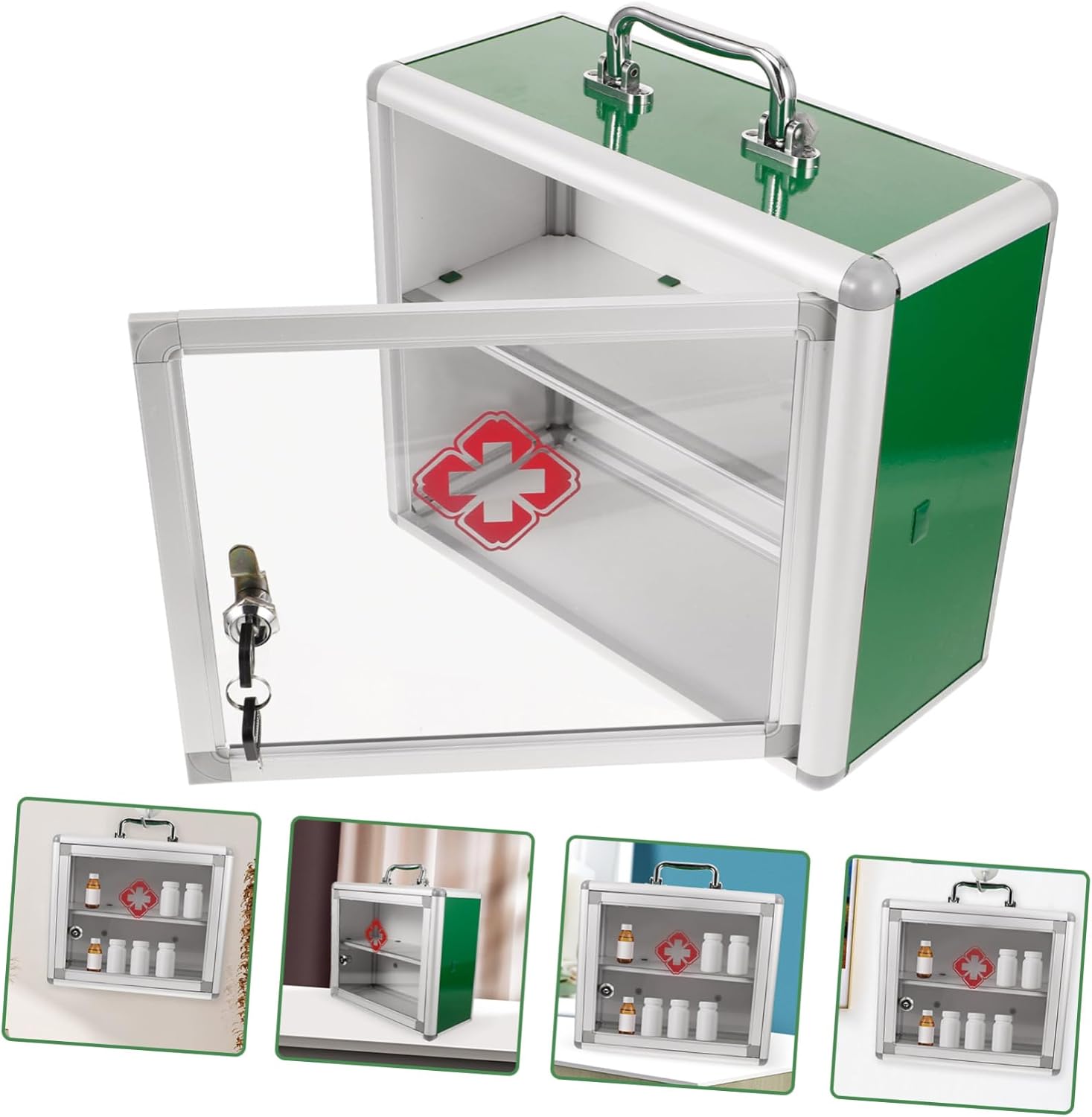 Wall Mounted First Aid Medicine Cabinet for Home and Public Spaces