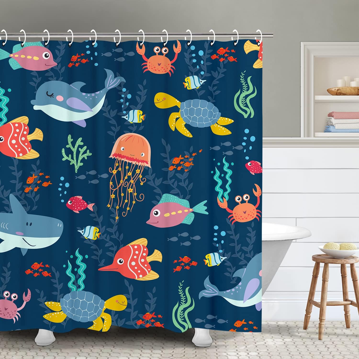 RosieLily Kids Under the Sea Shower Curtain 72x72