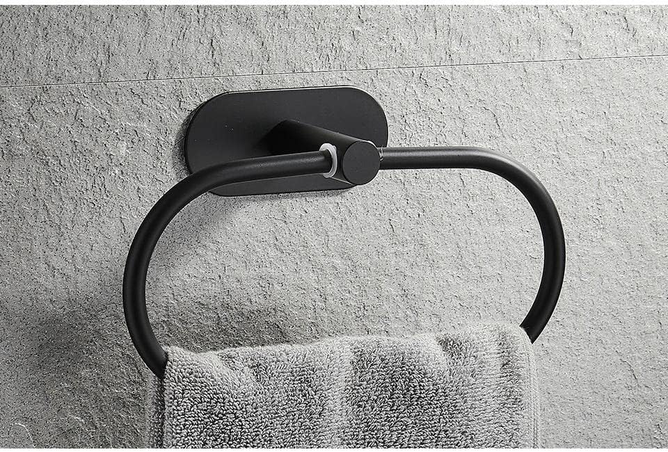 Towel Rail Set for Bathroom - Black Durable Space-Saving