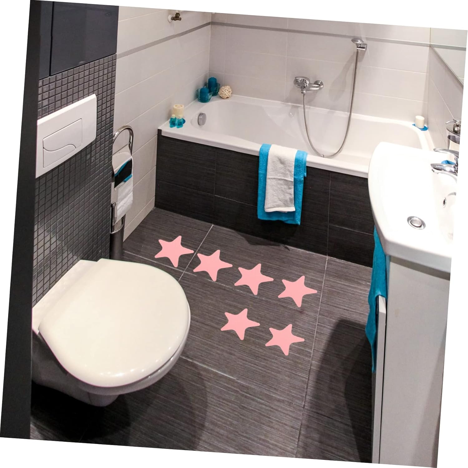 Non-Slip Star Decals for Bathrooms