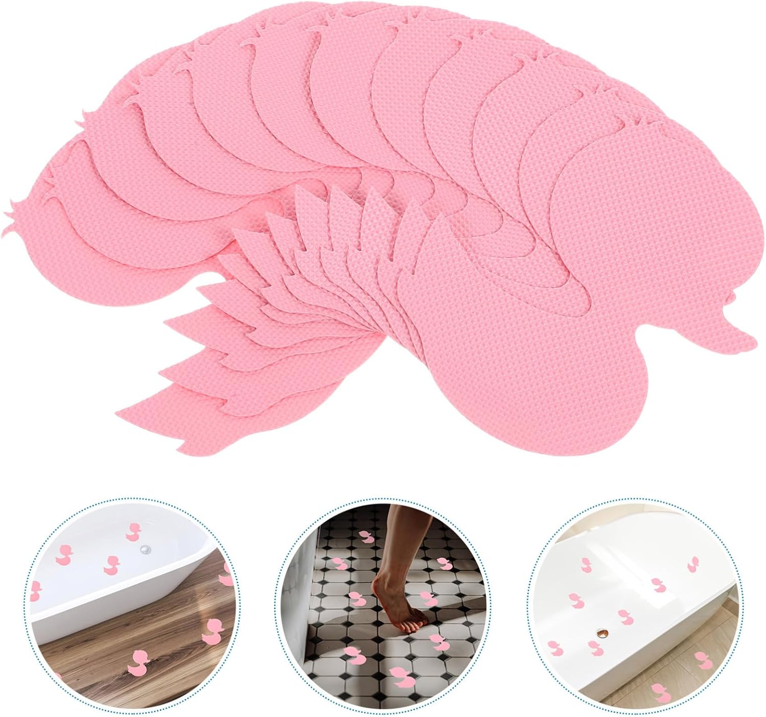 12pk Easy Peel Non-Slip Bath Stickers for Kids Safe Bathroom Decals