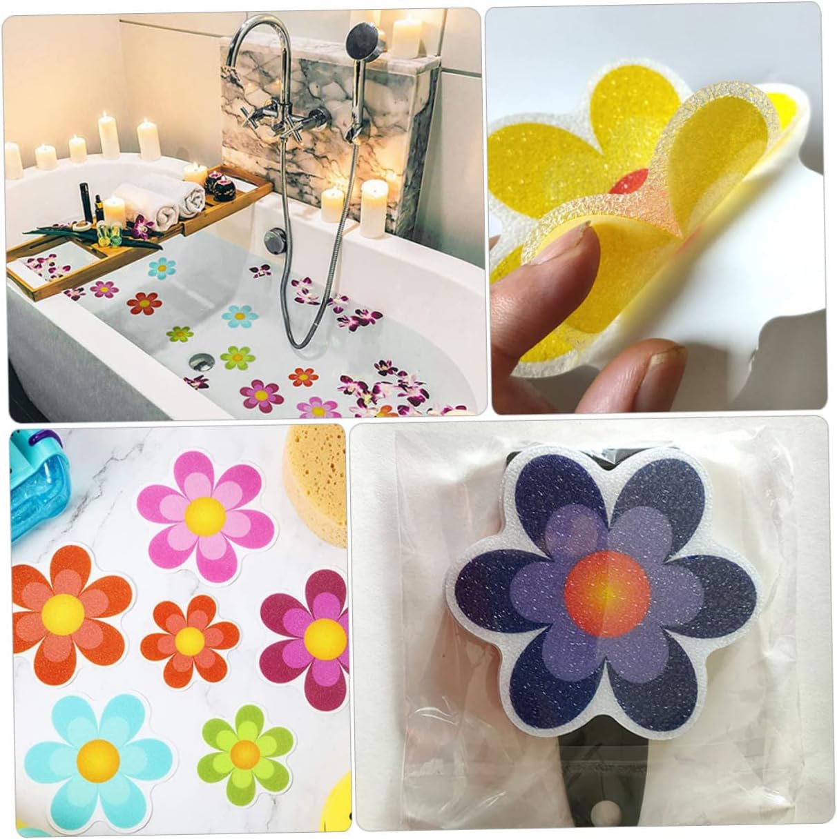 Wakauto 1Set Sunflower Non Skid Bathtub Stickers