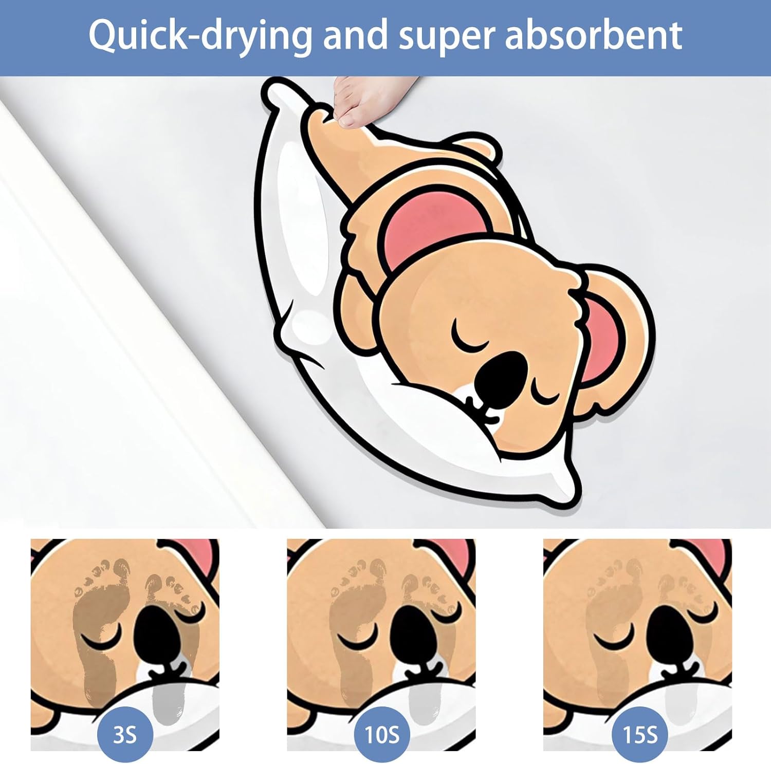 Stopsad Ceramic Non-Slip Koala Bath Mat for Kids