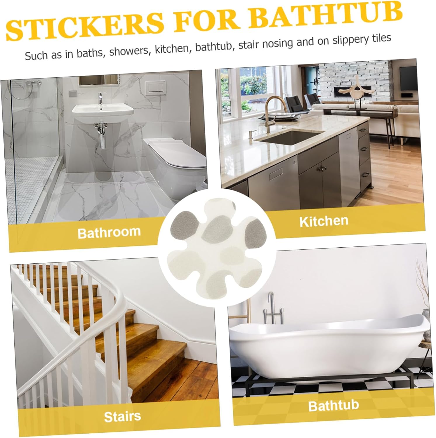 Self-Adhesive Non-Slip bathtub Stickers - Smooth Bathing Experience