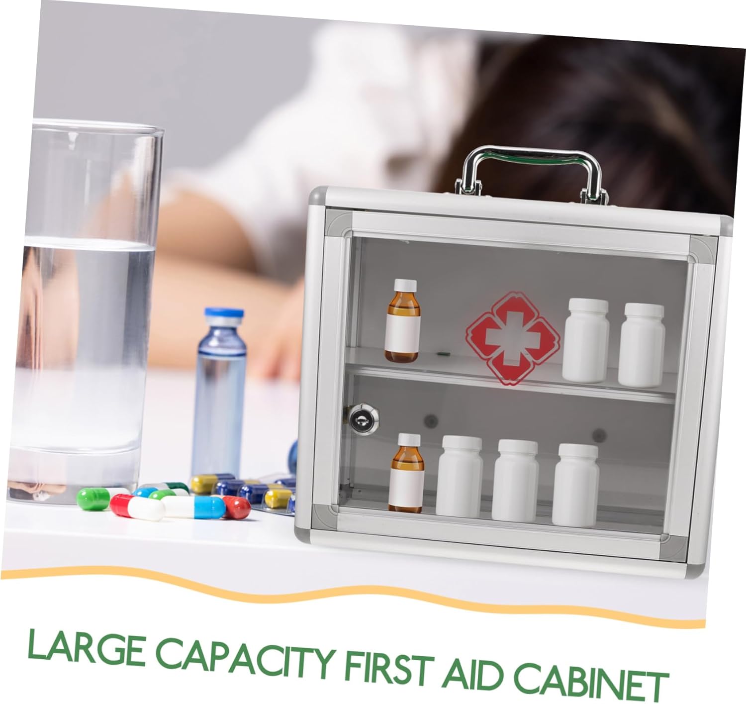 Wall Mounted First Aid Medicine Cabinet for Home and Public Spaces