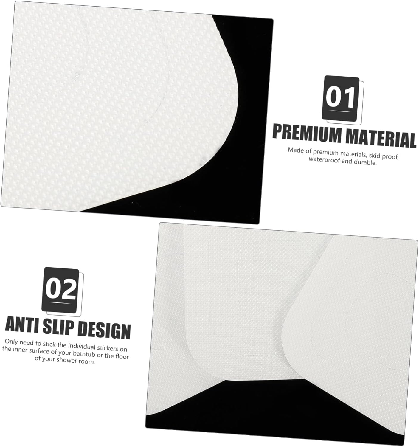 24 Peva Non-Slip Bathtub Stickers