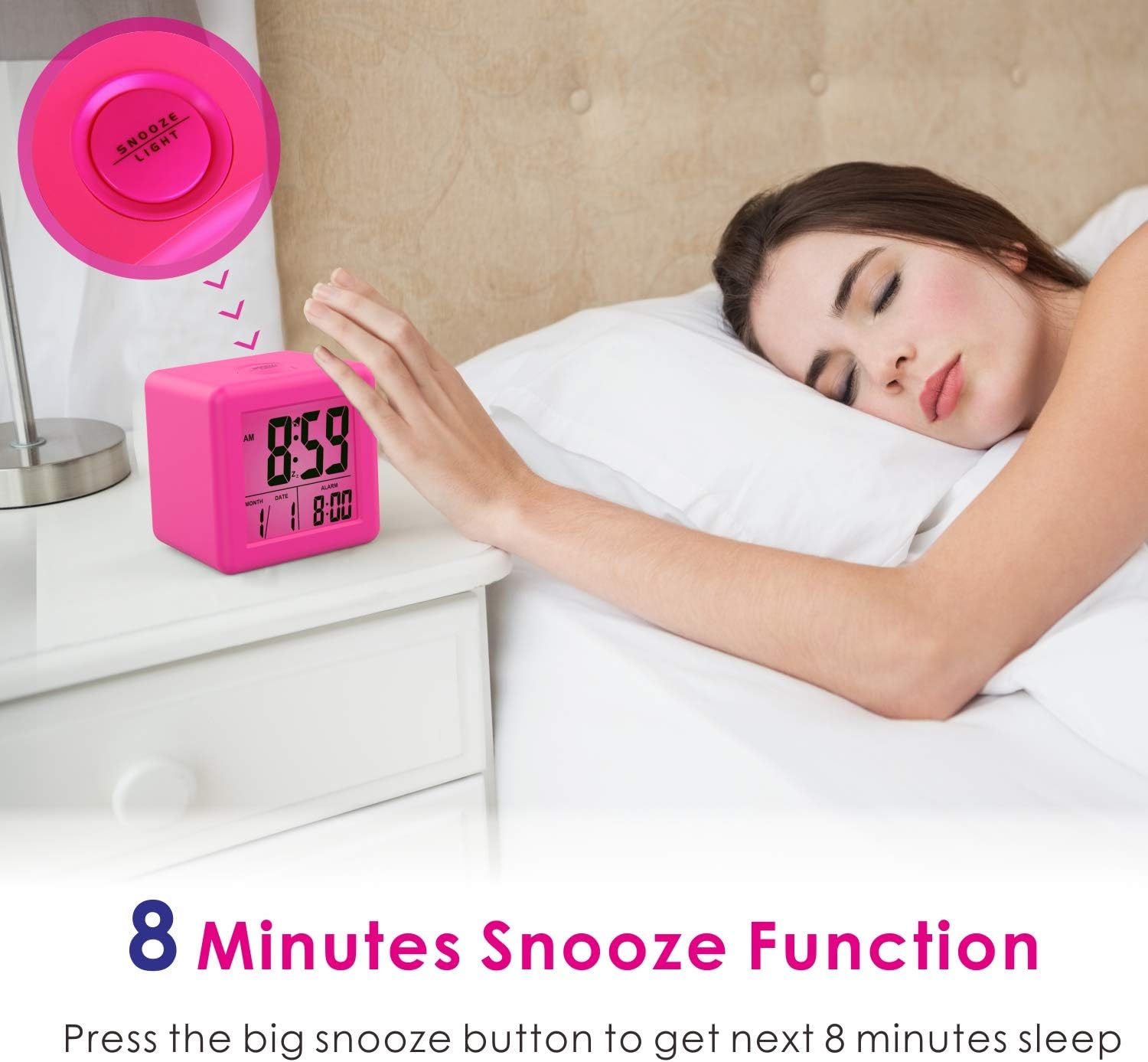 Plumeet Digital Kids Alarm Clock with Snooze