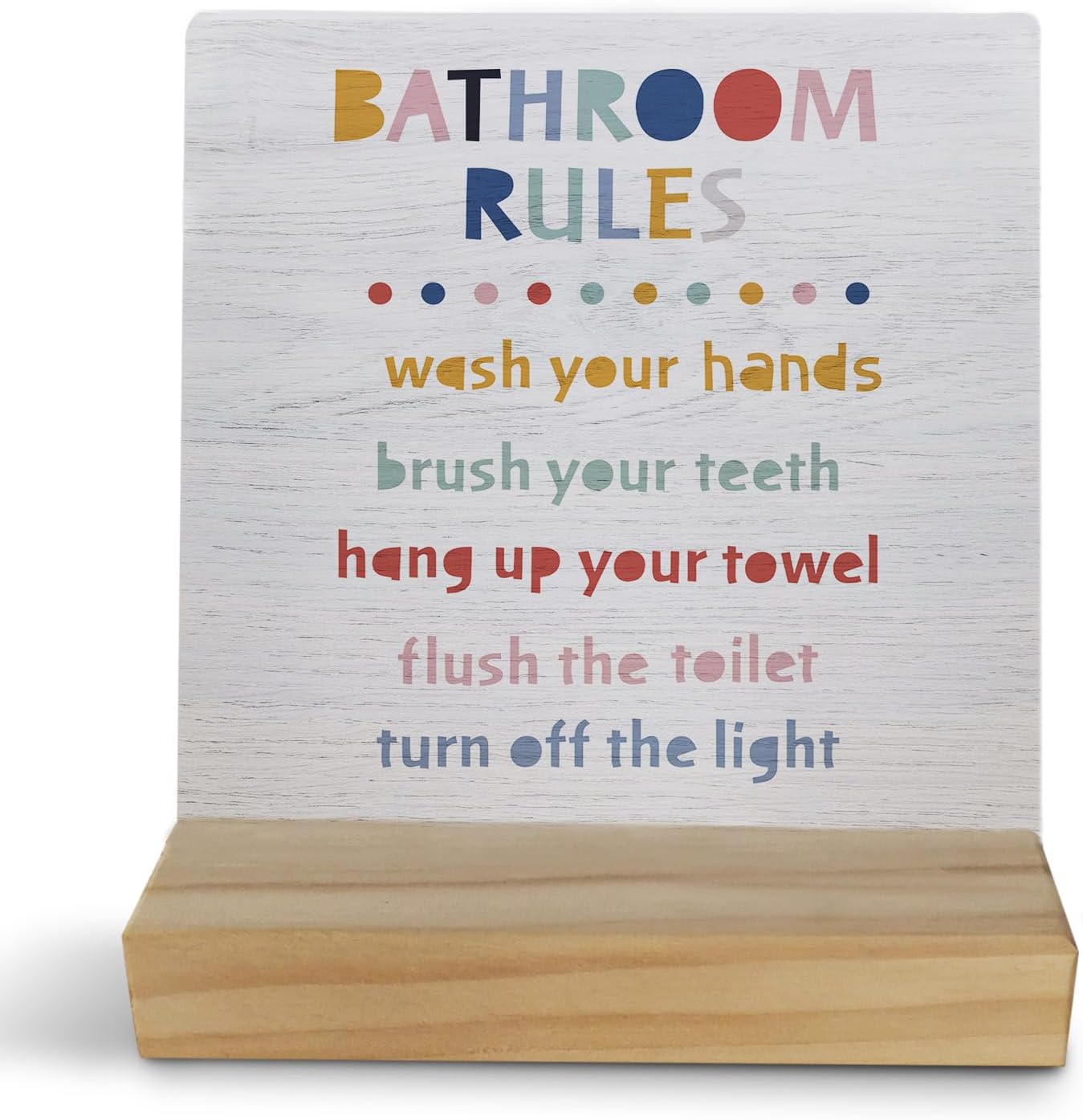 Stylish Wooden Desk Sign for Kids