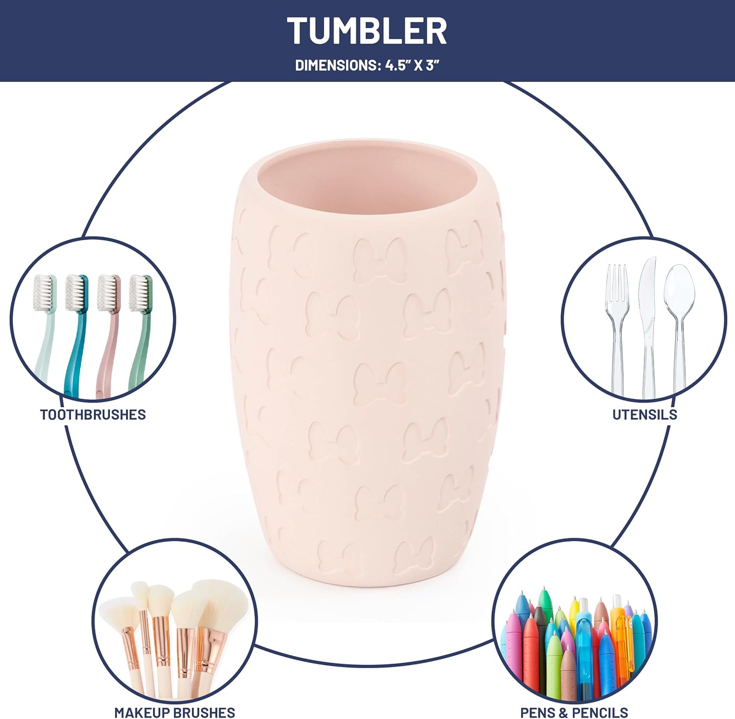 Minnie Mouse Inspired Disney Tumbler - Perfect for Both Home and Kids Bathroom