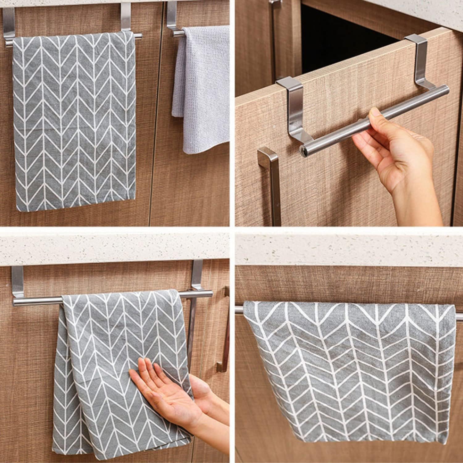 Garasani Index-Range Kitchen Towel Holder Silver 9 inch