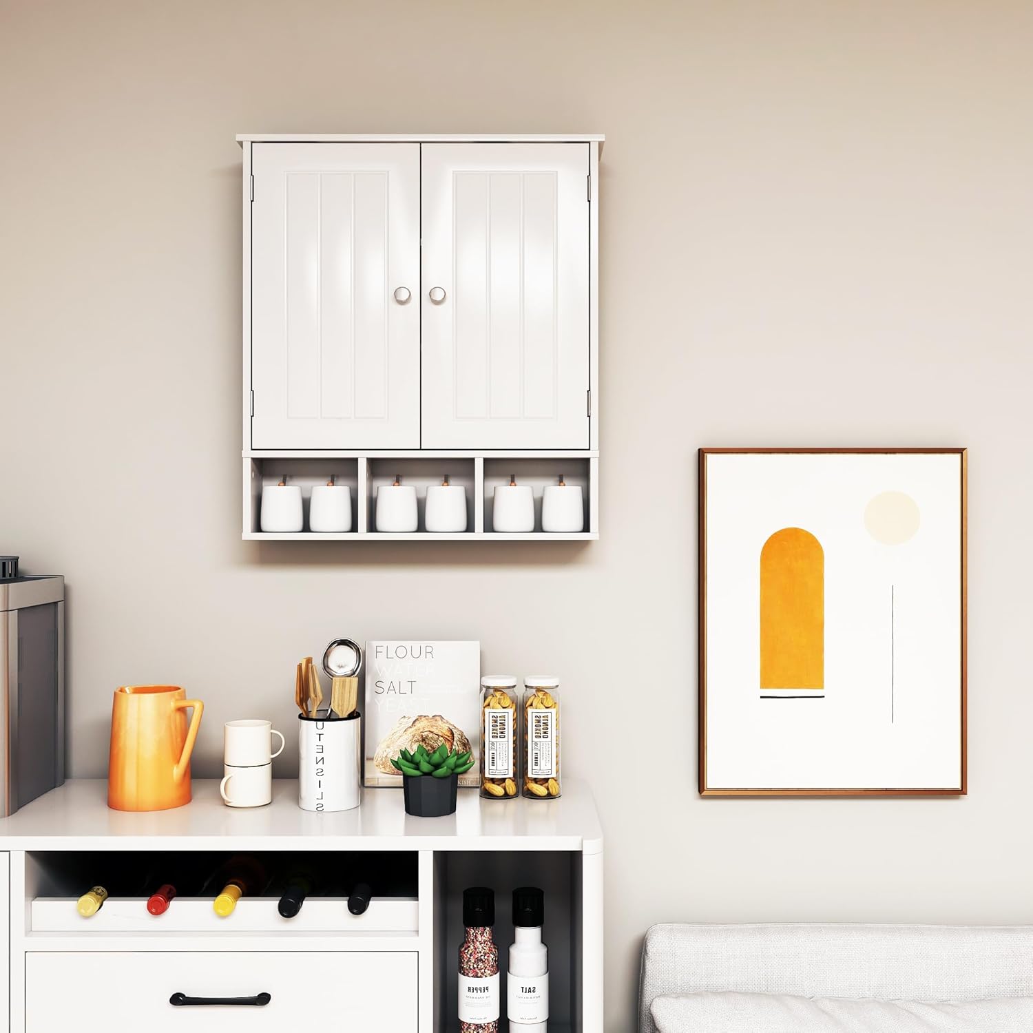 Modern Adjustable Wall-Mounted Medicine Cabinet