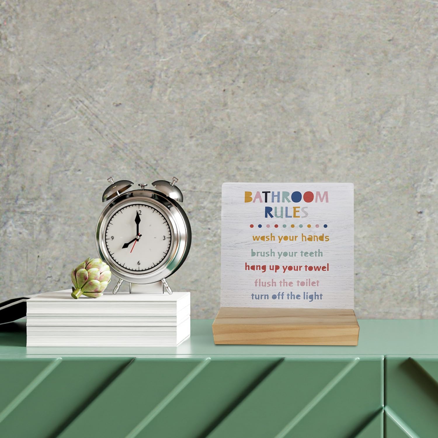 Stylish Wooden Desk Sign for Kids