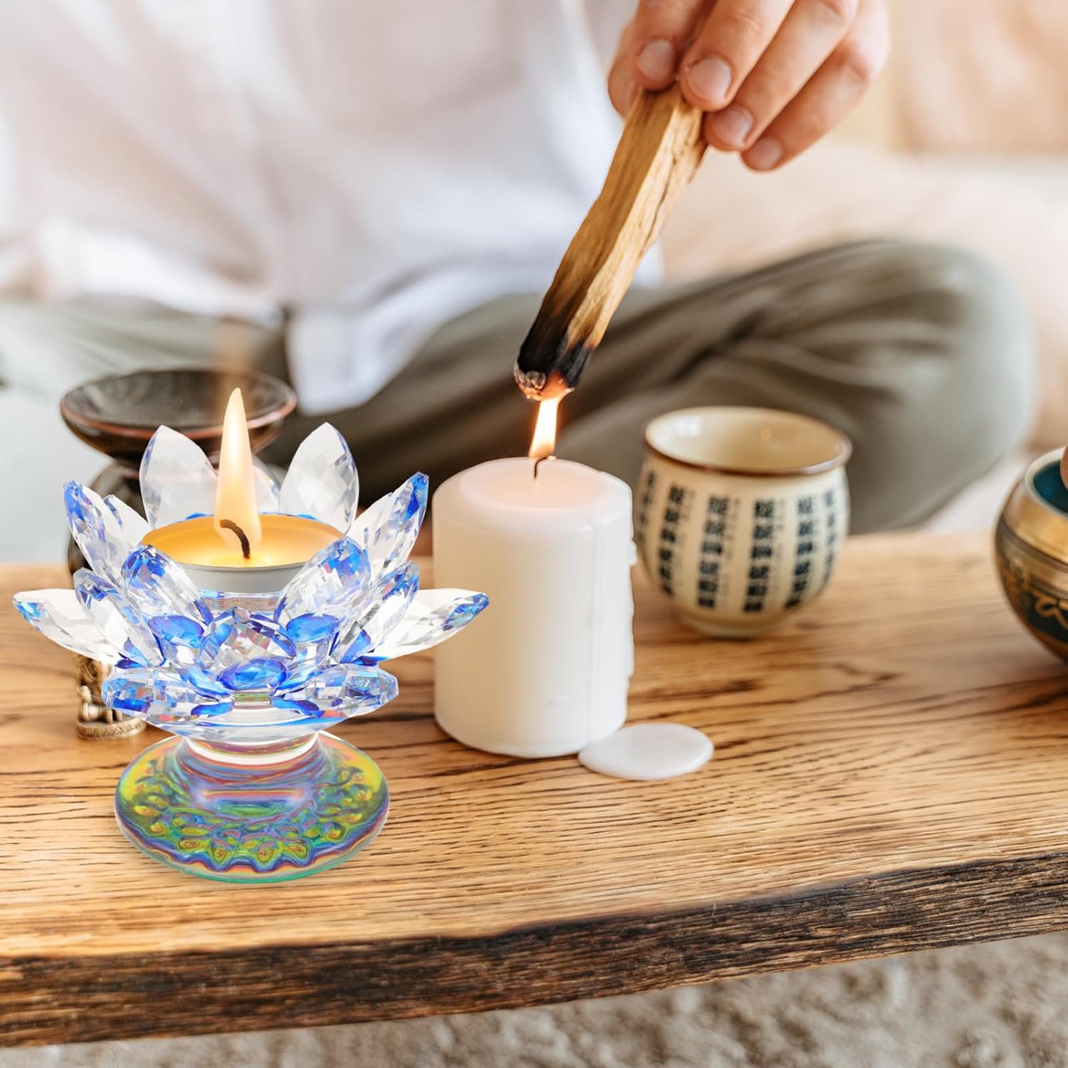 Elegant Buddhist Candle Holder