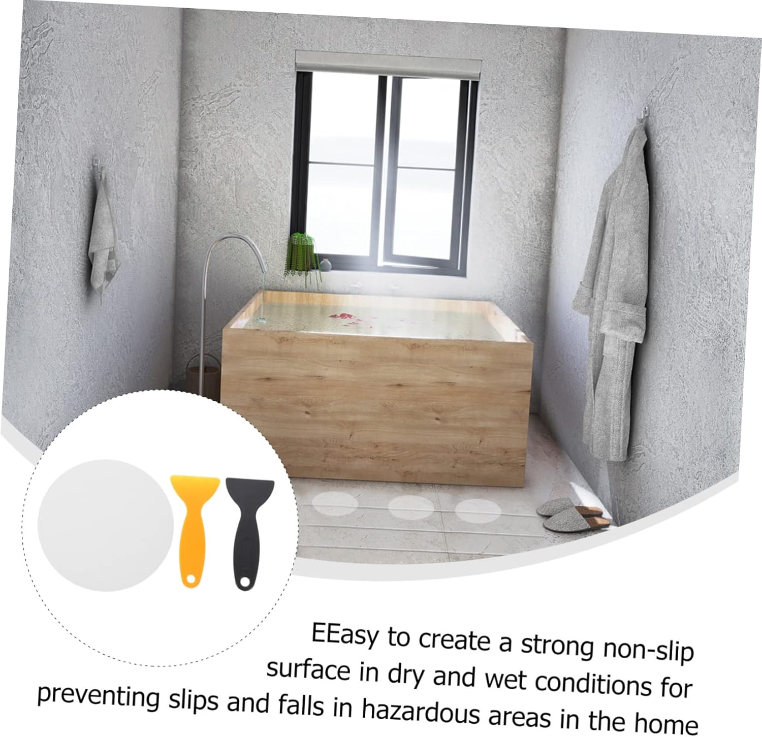 Non-Slip Bathroom Sticker Kit for Elderly Kids Adhesive Self-Healing Stickers