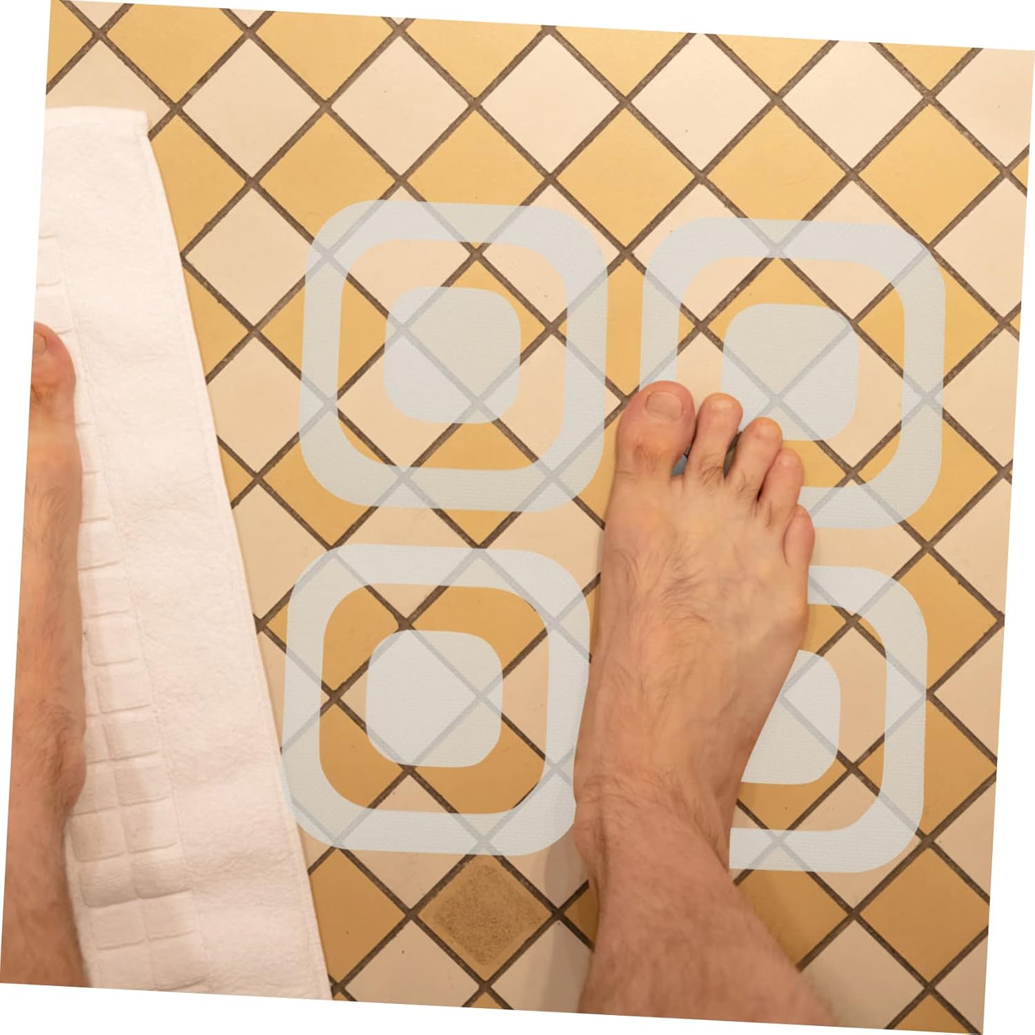 24Pcs Square Non Slip Bathtub Stickers for Safety Adhesive