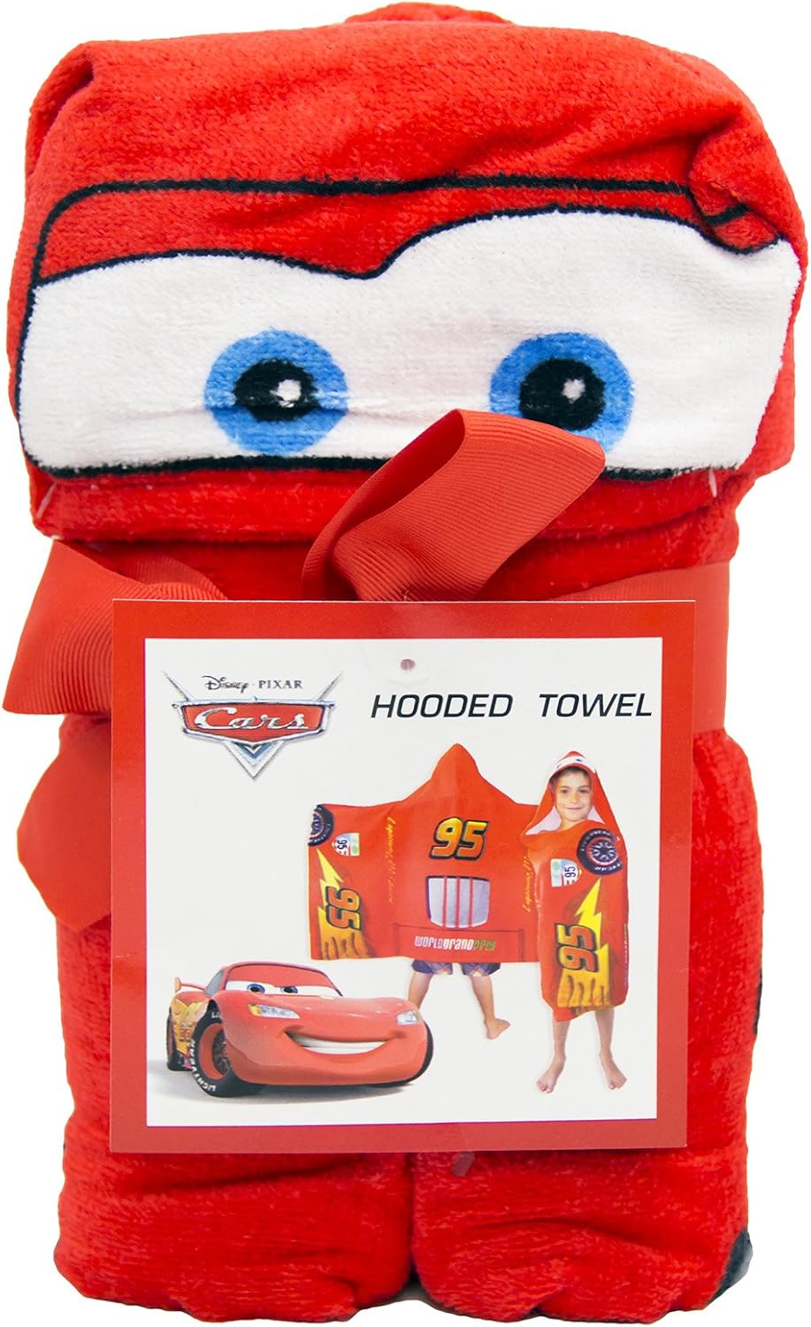 Jay Franco Disney Cars Tune Up Hooded Cape Towel 22x51