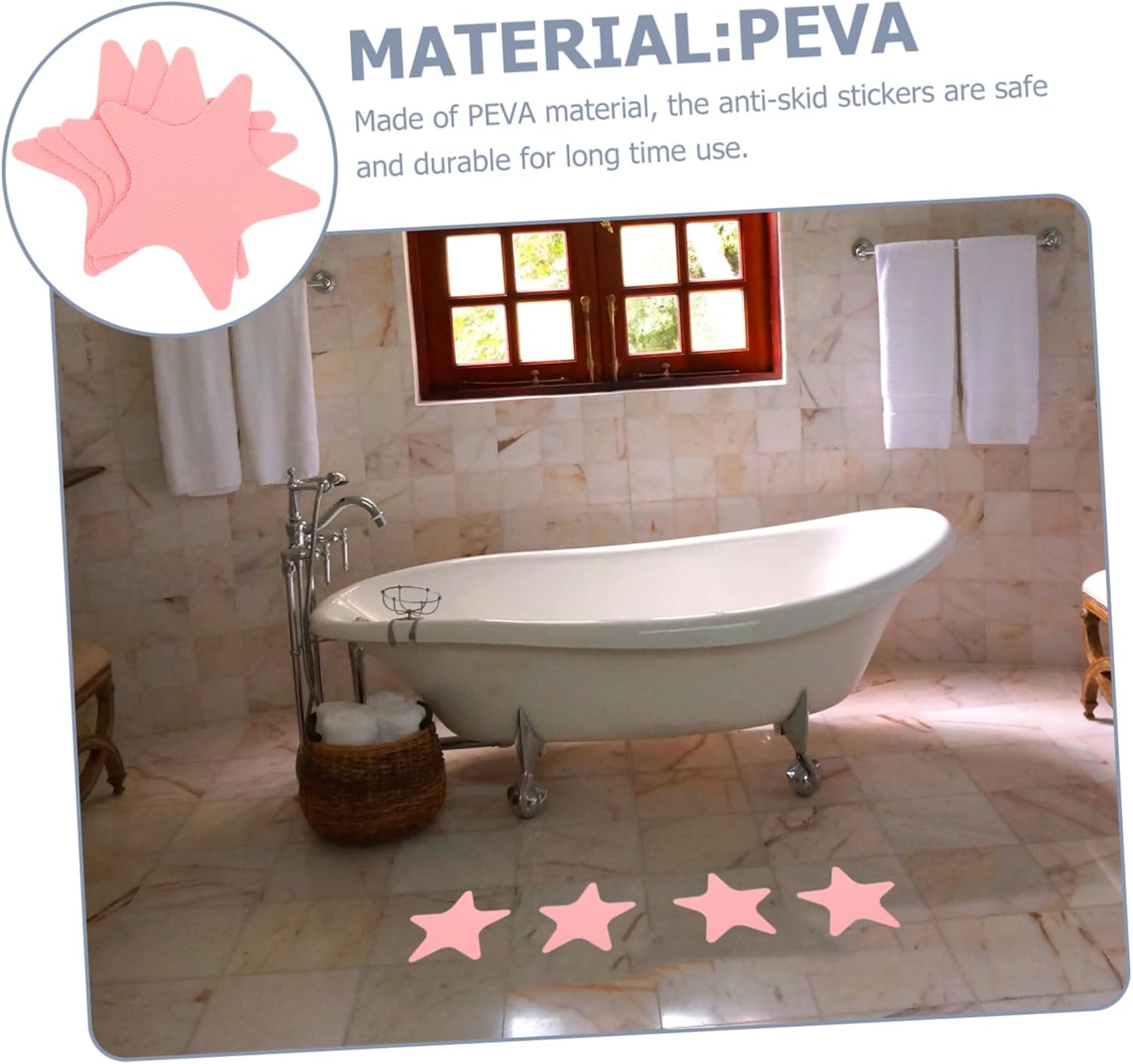 Non-Slip Star Decals for Bathrooms