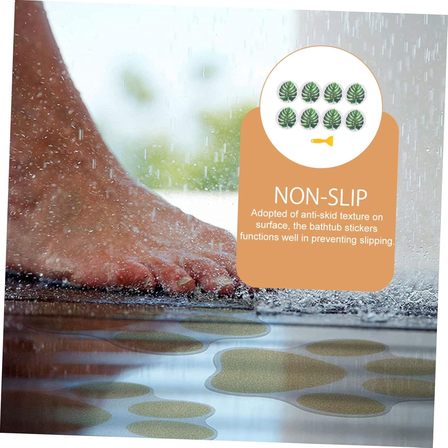 Cabilock Leaf Bathtub Stickers - Safe Fun for Kids Adults