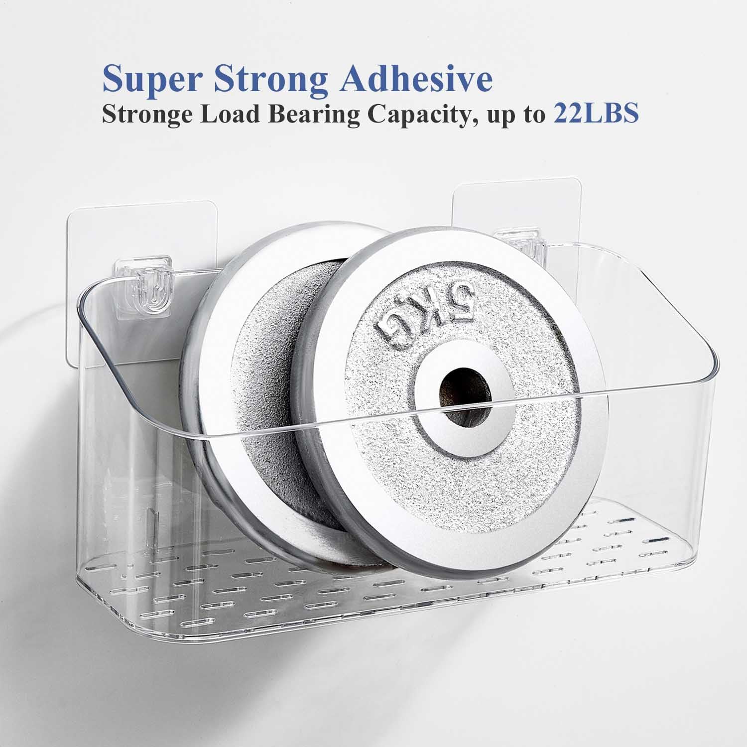 4-Piece Transparent Adhesive for shower caddy replacement