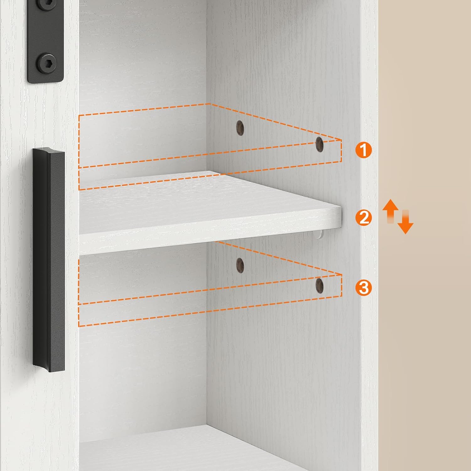 HOOBRO Bathroom Wall Cabinet with Barn Door