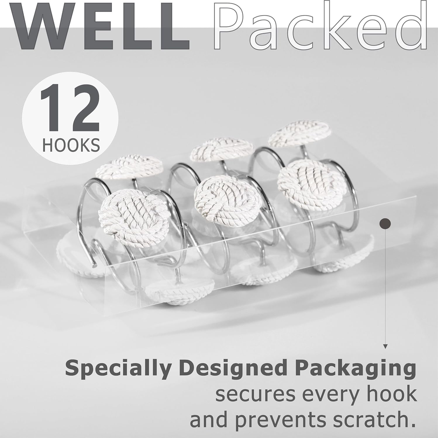 Elegant White Boho ShowerHooks