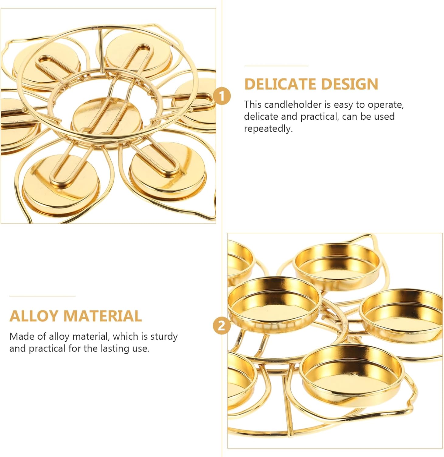 Luxshiny Elegant Lotus Candle Holder for Home Decor
