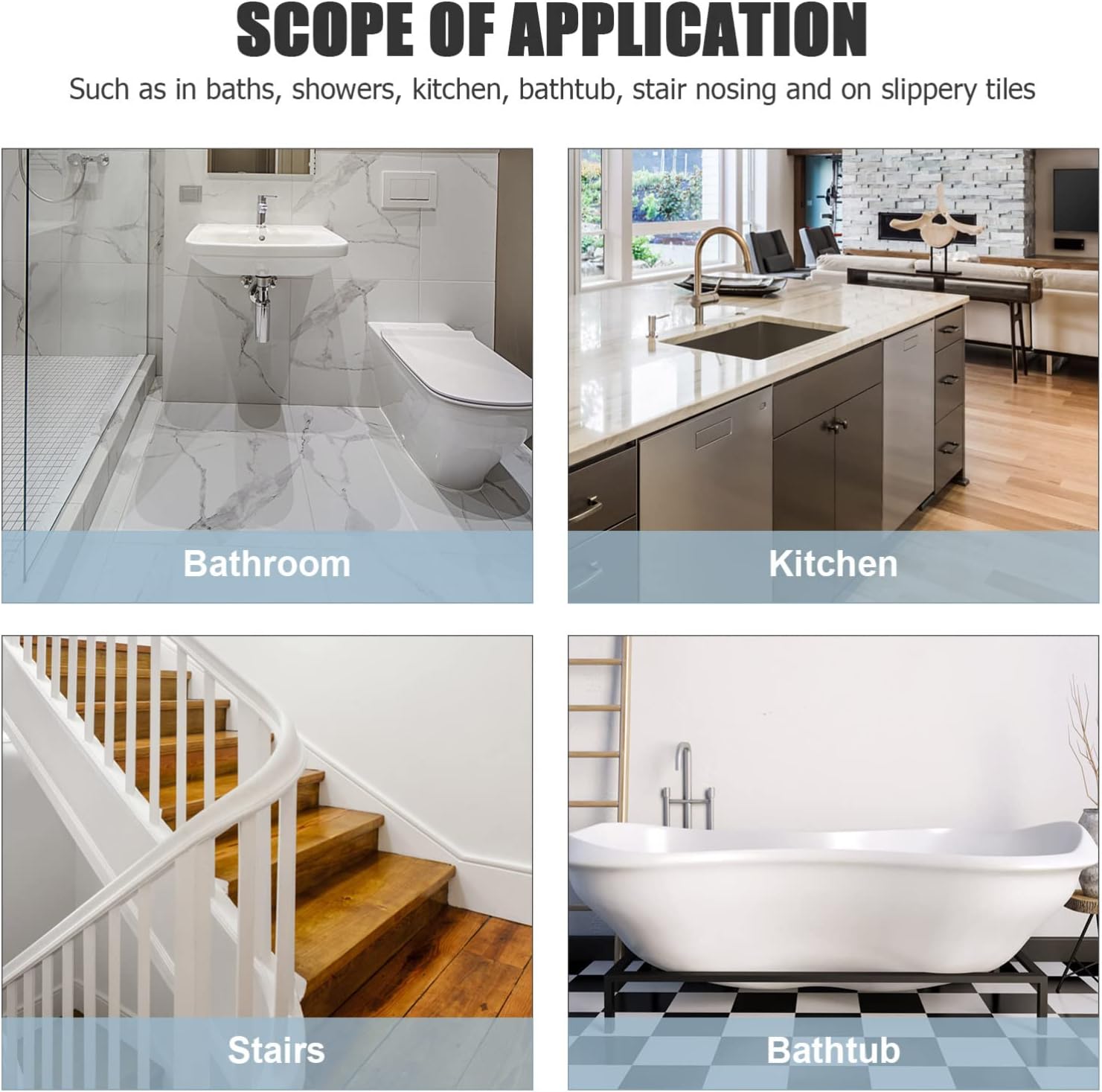 Zerodeko 24pc Bath Floor Stickers