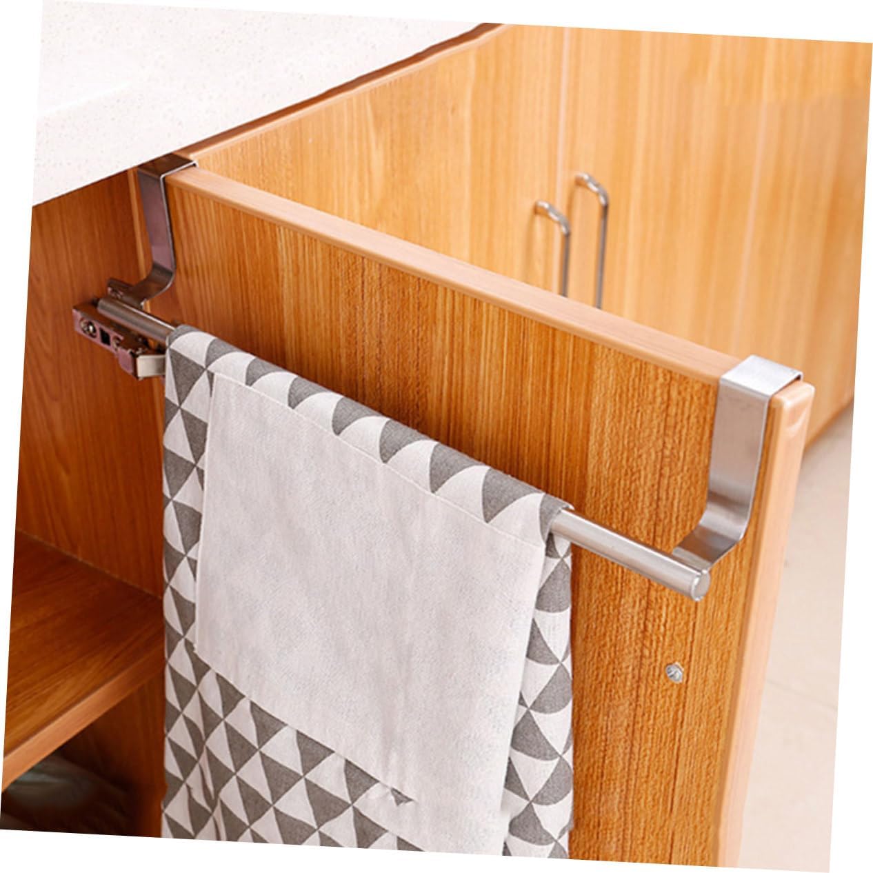 Stainless Steel Space-Saving Towel Rack for Bathroom Kitchen