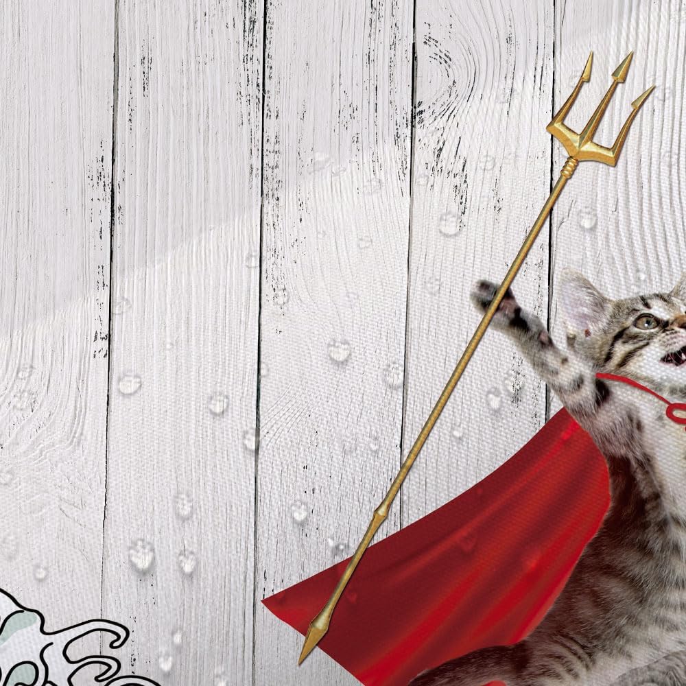 Fun Cat Dinosaur Showers Against the Wall