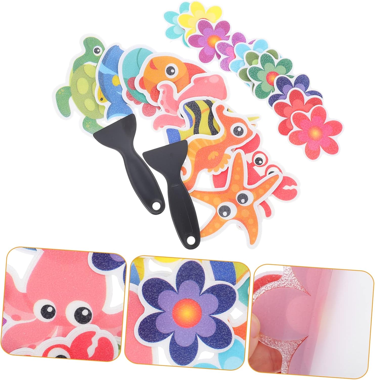 Ciieeo Peva Material Non-Slip Bathtub Shower Floor Stickers