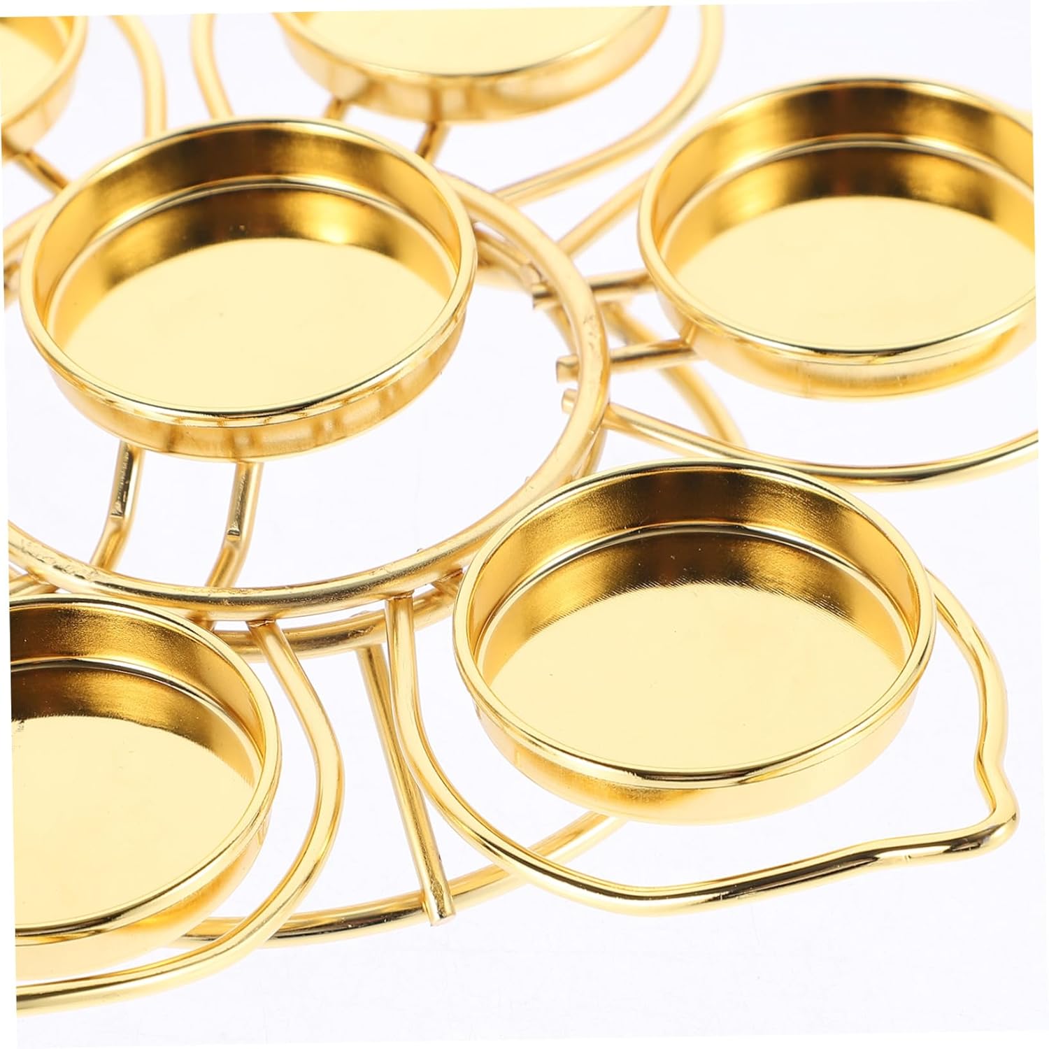 HOLIDYOYO Elegant 7-Branch Buddhist Oil Lamp Holder