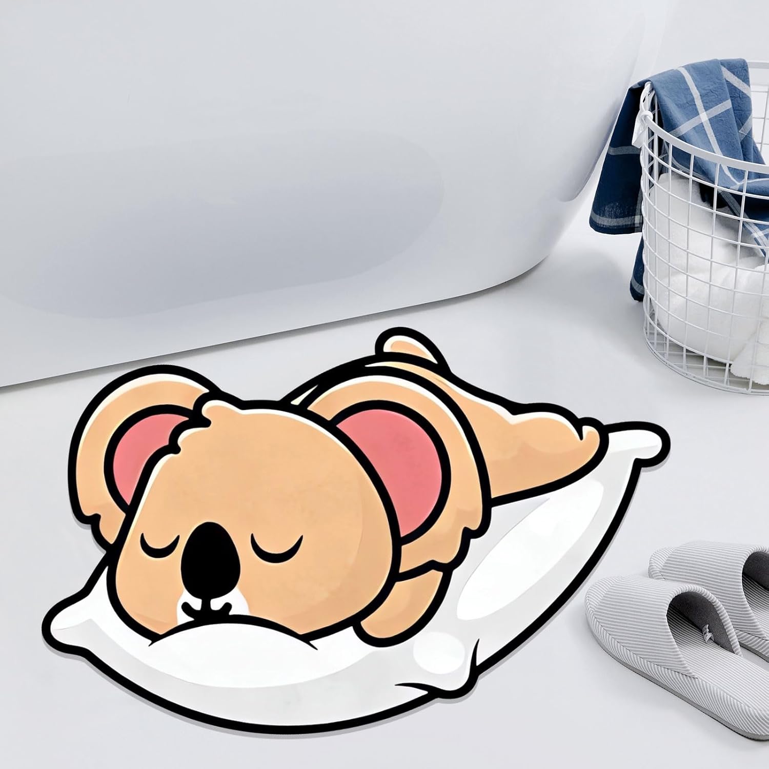 Stopsad Ceramic Non-Slip Koala Bath Mat for Kids