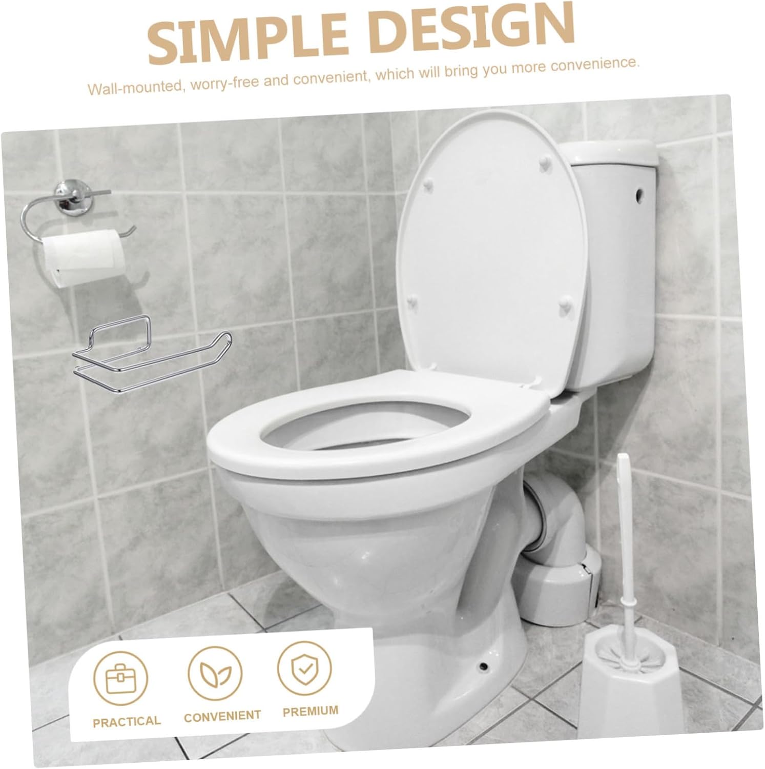 HoliBanna Heavy-Duty Wall-Mounted Bathroom Towel Holder