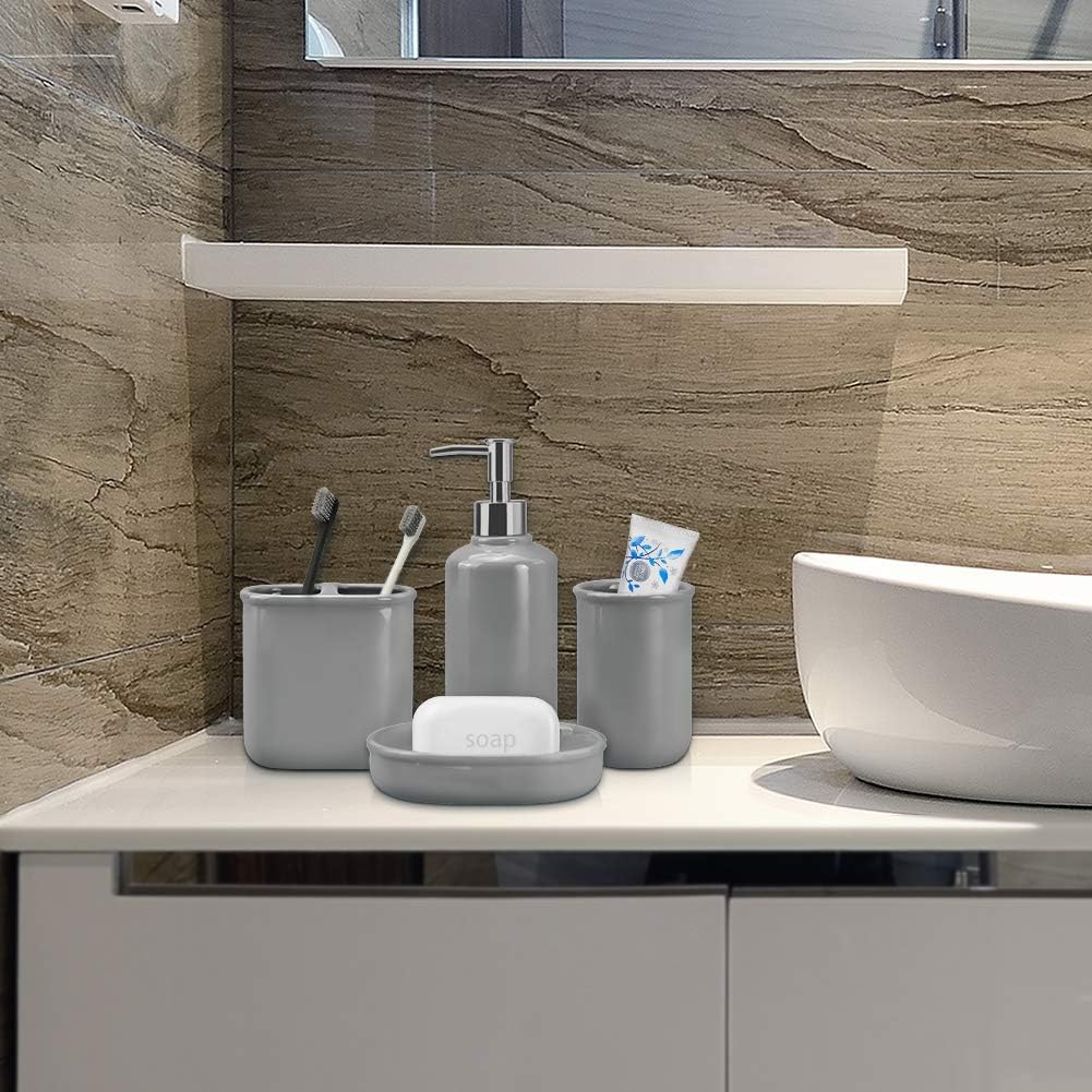 Rich Life 4-Piece Ceramic Bathroom Accessory Set