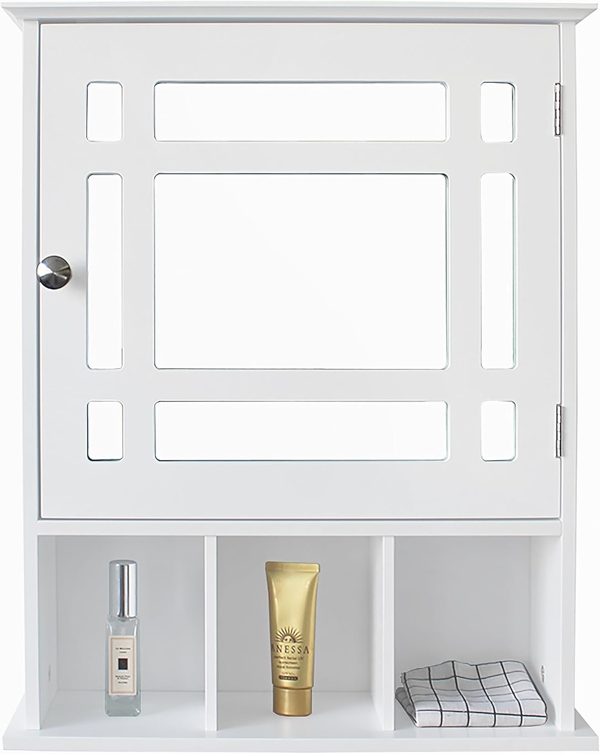 AOCOROE Medicine Cabinet with Mirror and 3 Storage Compartments