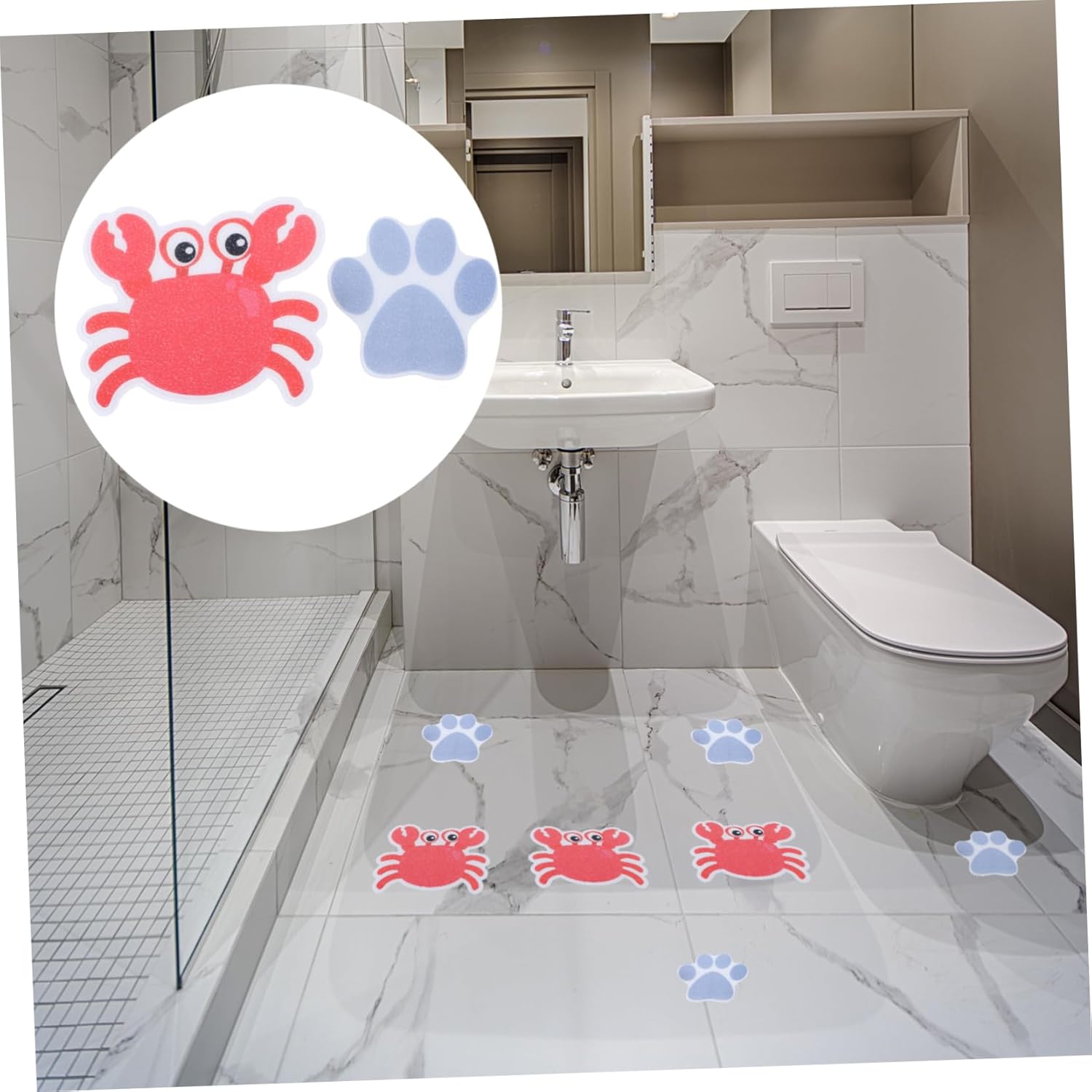 8PCS Anti-Slip Bathtub Stickers for Kids